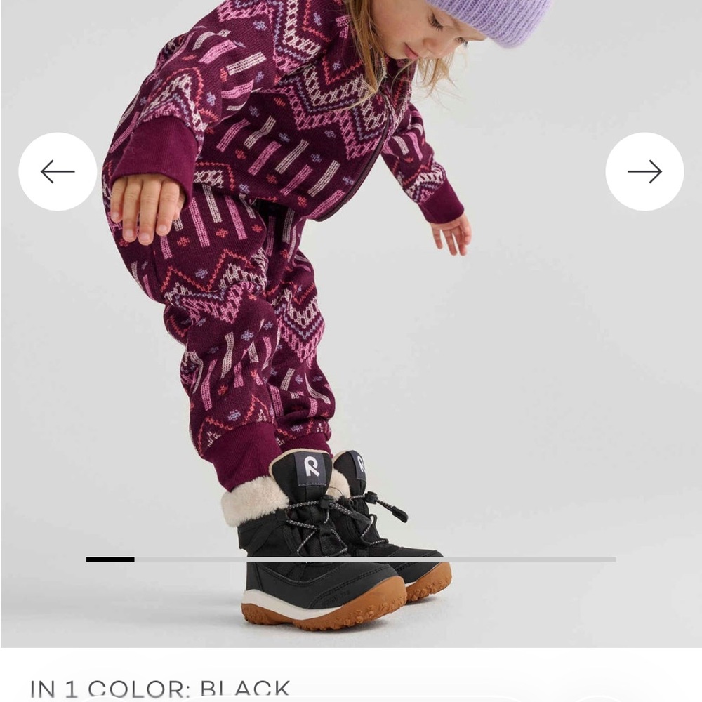 Kids Black Winter Boots